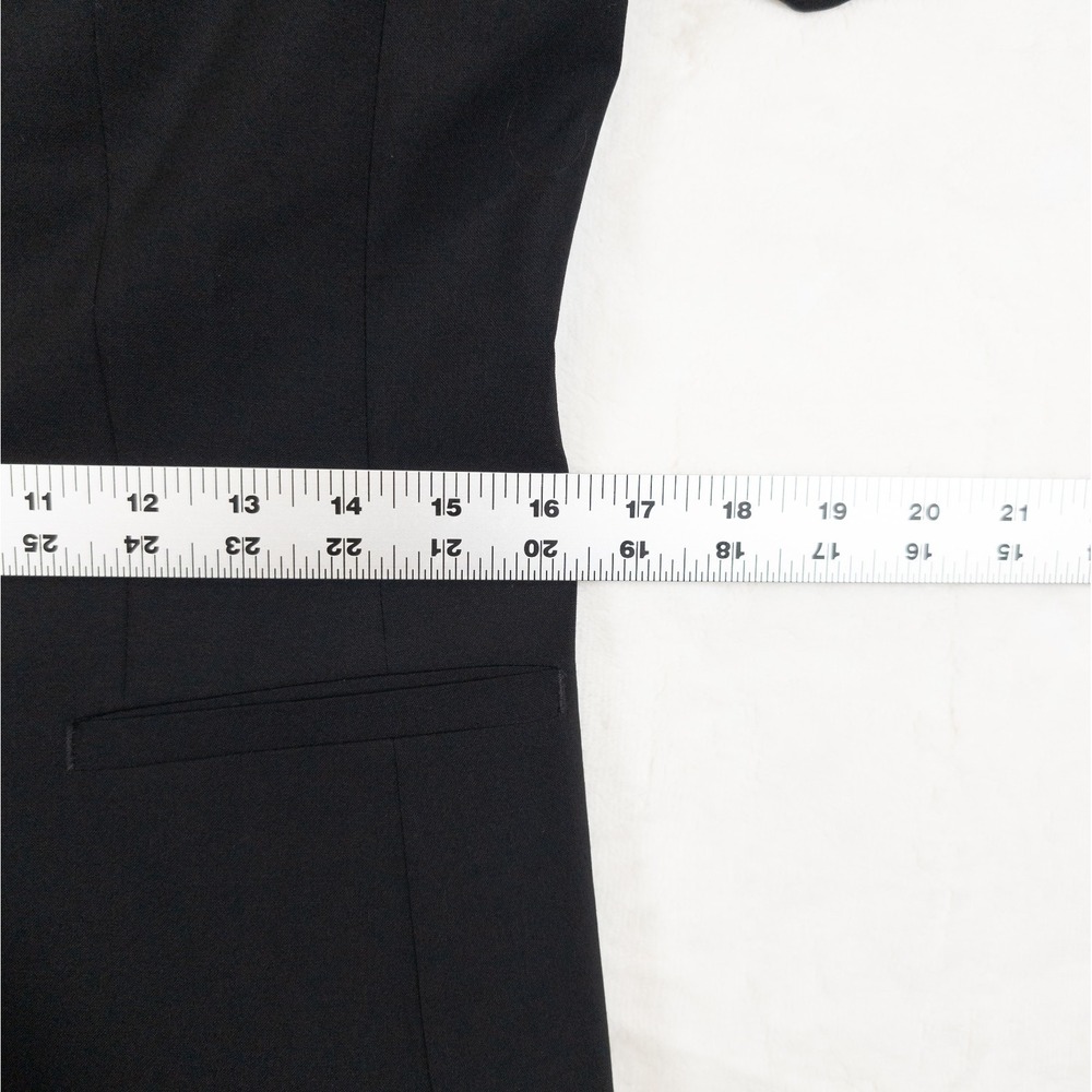 Banana Republic Wool Blazer Women 4 Black Italian Minimalist Quiet Luxury Modern - Picture 9 of 15